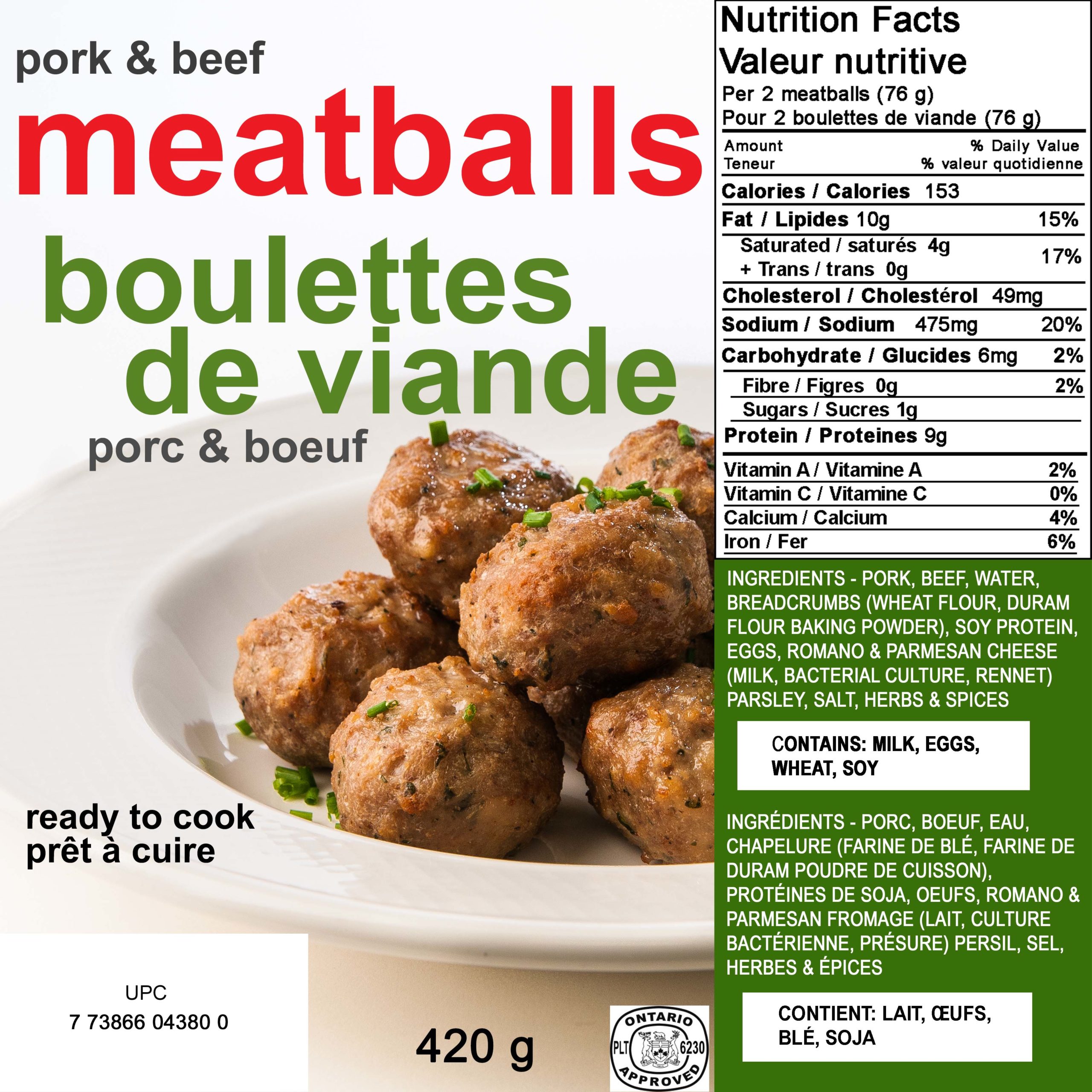 Pork & Beef Meatballs - Ricos