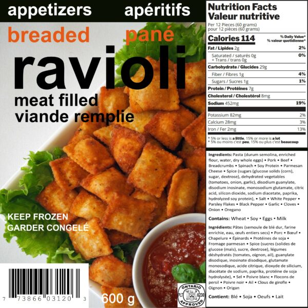 Label-6x6 - Appetizers- Ravioli
